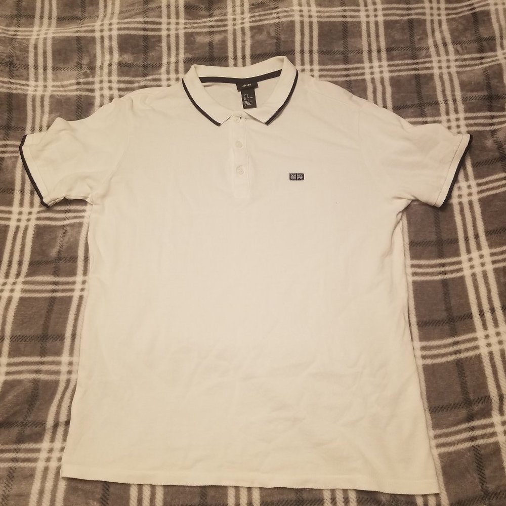 Men’s H&M polo Shirt MONDE Sz M Short Sleeve Sport Collared.